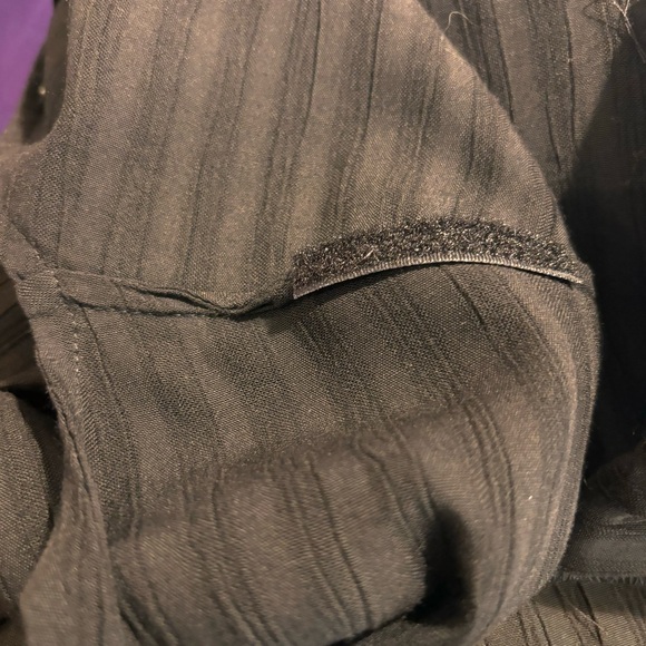 KALIYANA Sz S Oversized Dress Two Layer Patch Side Slits Textured Stripes - Picture 14 of 14